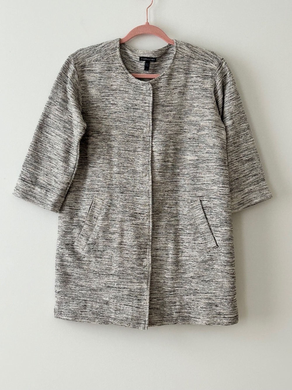 Eileen Fisher Ecru Cotton Twist Jacket